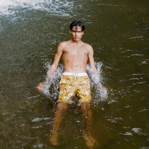 Acacia Swimwear Evan Mock Sorry In advance waimea print surf shorts